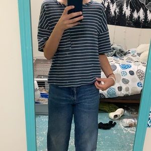 Forever 21, blue and white striped, size S